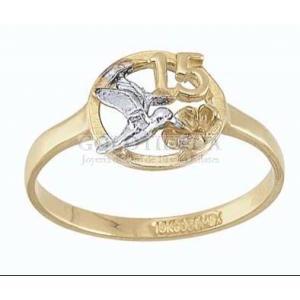 ANILLO PRIMARIA ROSA N8 10K