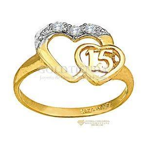 Anillos de 15 años en forma top de corazon