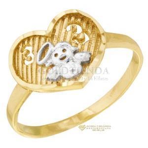 ANILLO BABY OVAL FILIGRANA 10K