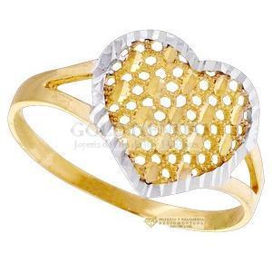 ANILLO BICOLOR ANCHO ANGOSTO 14K