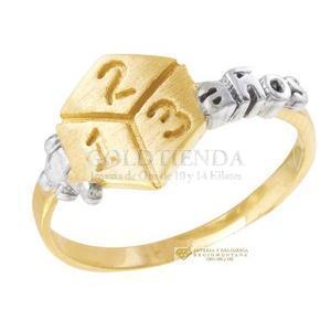 ANILLO DADO 1-2-3 ANOS 10K