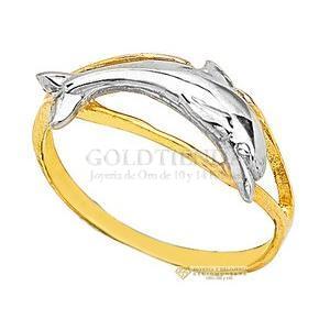 ANILLO DELFIN RODIZADO 10K