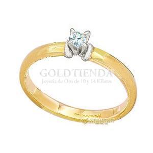 ANILLO DIAMANTE CLASICO 7PTS 14K