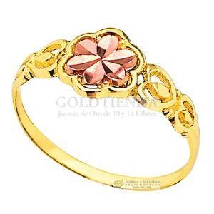 ANILLO BABY OVAL FILIGRANA 10K