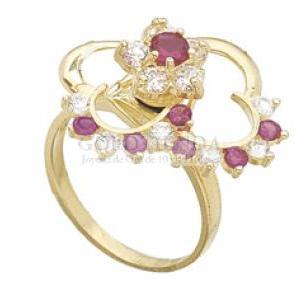 ANILLO PRIMARIA ROSA N5 10K