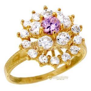 ANILLO FLOR 7 PETALOS BOTON 10K