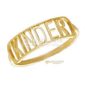 ANILLO KINDER PLACA OVAL N3 10K