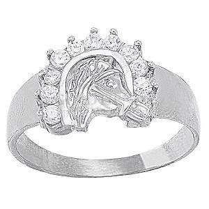 Anillo de plata online herradura con caballo