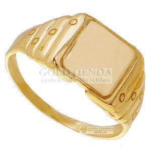 ANILLO PLACA CABALLERO 10K