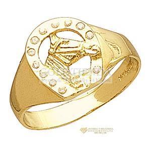 ANILLO POTRILLO 12P GRANO 14K