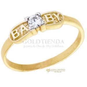 ANILLO SOLITARIO BABY 10K