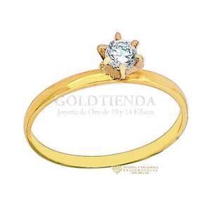 ANILLO SOLITARIO LISO ANGO 10K