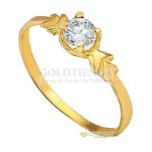 ANILLO SOLITARIO NINA 10K