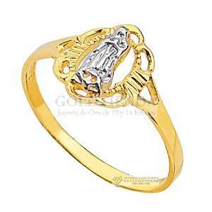 ANILLO VIRGEN NINA BICOLOR 10K