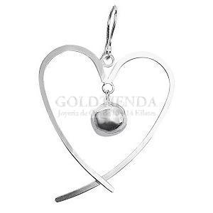 ARETE CORAZON BOLA COLGANTE .925