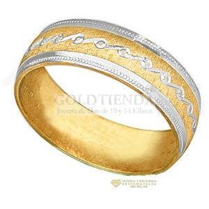 ARGOLLA 3 COLORES 8 PIEDR N 10 1/2 10K