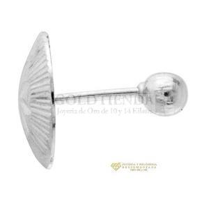 BROQUEL CIRCULO DIAM ORO BLANCO 10K