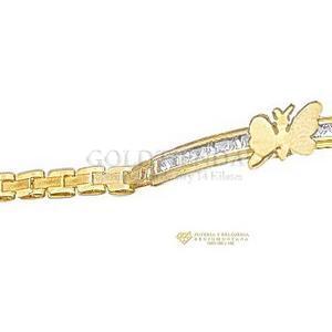 PULSERA FIGARO 100 3X1 AMARILLA 18CM 14K