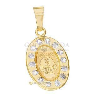 MEDALLA GPE OVAL 3COL 14K