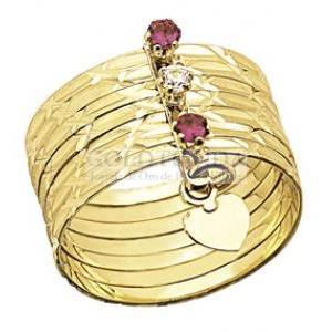 ANILLO PRIMARIA ROSA N7 10K