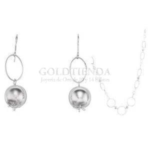 SET CIRUCLOS ARETE-GARGANTILLA .925